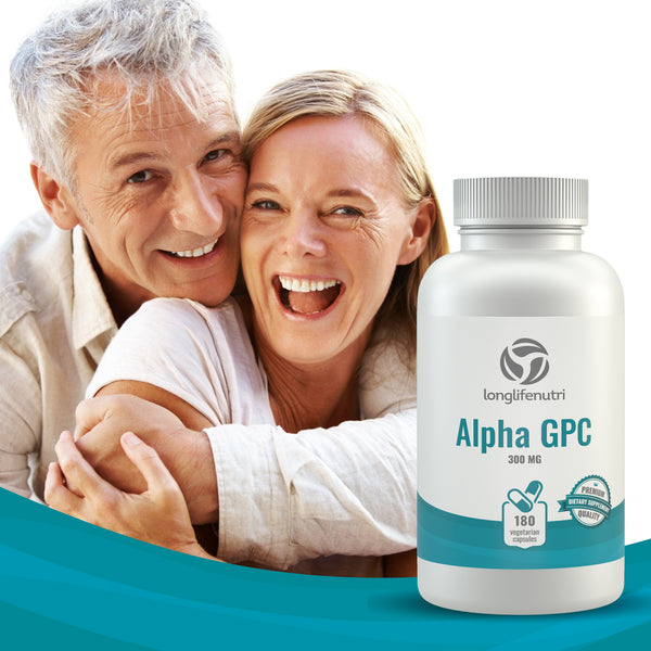 Alpha GPC Choline 300 mg - 180 Vegetarian Capsules LongLifeNutri