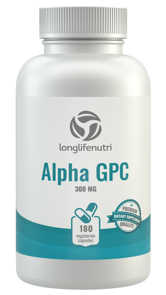 Alpha GPC Choline 300 mg - 180 Vegetarian Capsules LongLifeNutri