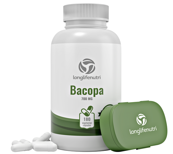 Bacopa Monnieri Extract 700 mg - 180 Vegetarian Capsules LongLifeNutri