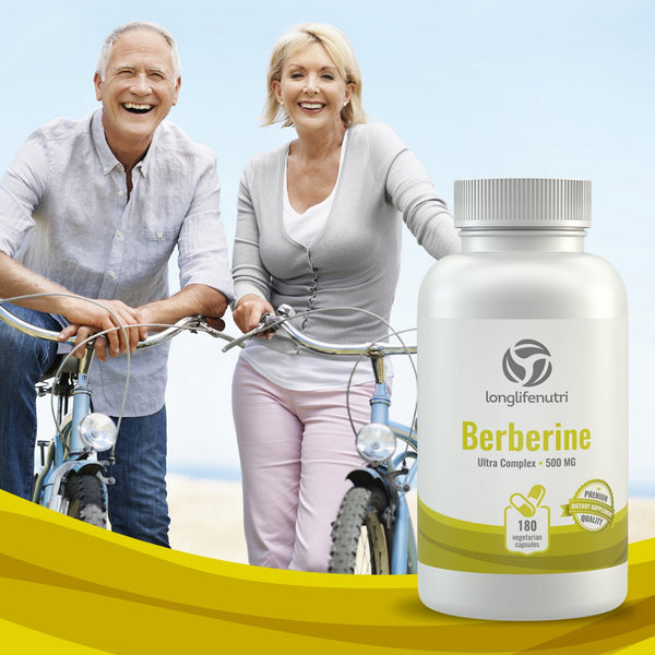 Berberine HCL 500 mg - 180 Vegetarian Capsules LongLifeNutri