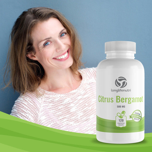 Citrus Bergamot 500mg - 120 Vegetarian Capsules - LongLifeNutri