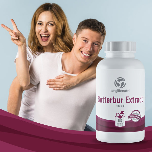 Butterbur Extract 100 mg - 180 Vegetarian Capsules LongLifeNutri