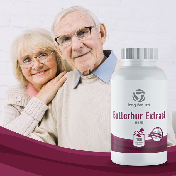 Butterbur Extract 100 mg - 180 Vegetarian Capsules LongLifeNutri