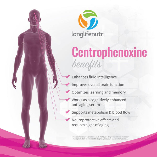 Centrophenoxine 300 mg - 120 Vegetarian Capsules LongLifeNutri