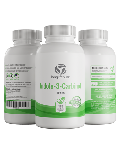 Indole 3 Carbinol 400mg - 120 Vegetarian Capsules
