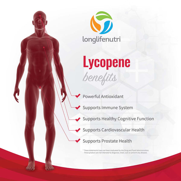 Lycopene 50 mg - 180 Vegetarian Capsules LongLifeNutri