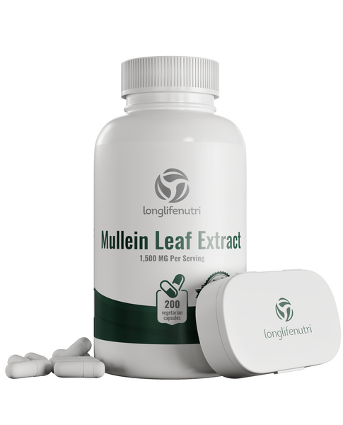 Mullein Leaf 1,500mg - 200 Vegetarian Capsules LongLifeNutri