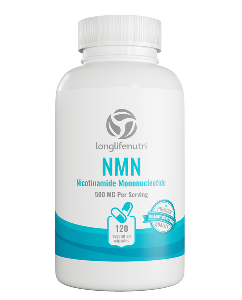 NMN Nicotinamide Mononucleotide 500mg - 60 Vegetarian Capsules LongLifeNutri