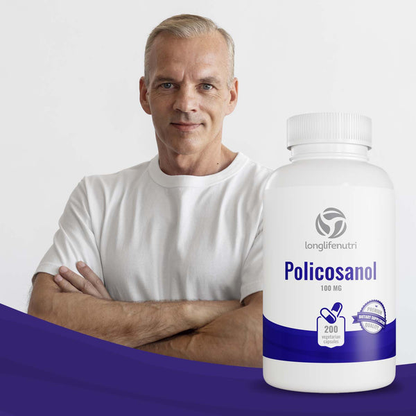 Policosanol 100mg - 200 Vegetarian Capsules LongLifeNutri