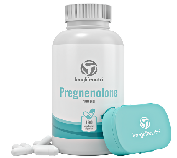 Pregnenolone 100 mg - 180 Vegetarian Capsules LongLifeNutri