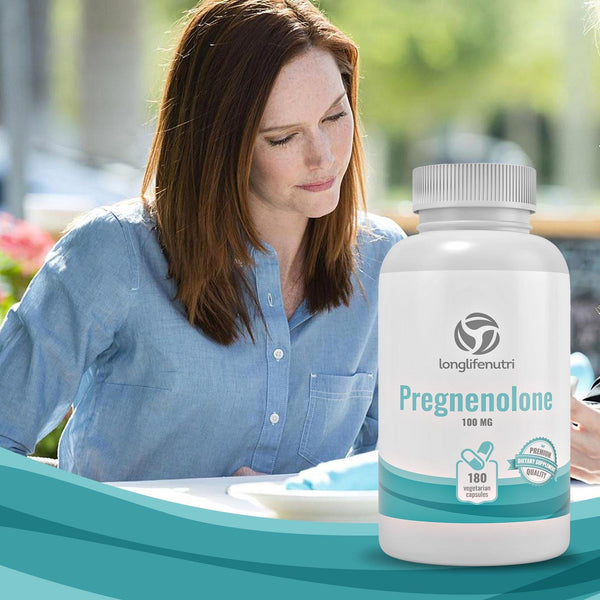 Pregnenolone 100 mg - 180 Vegetarian Capsules LongLifeNutri