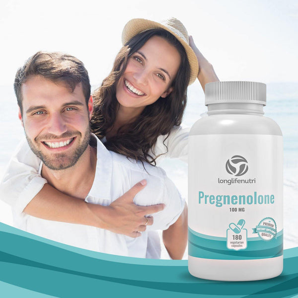 Pregnenolone 100 mg - 180 Vegetarian Capsules LongLifeNutri