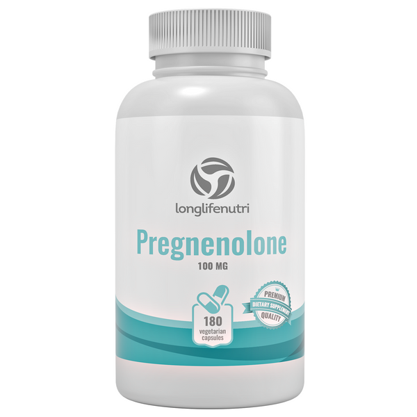 Pregnenolone 100 mg - 180 Vegetarian Capsules LongLifeNutri