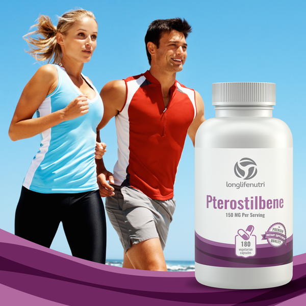Pterostilbene 150mg - 180 Vegetarian Capsules LongLifeNutri
