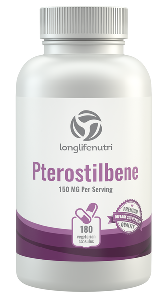 Pterostilbene 150mg - 180 Vegetarian Capsules LongLifeNutri