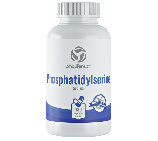 Phosphatidylserine 500 mg - 180 Vegetarian Capsules - LongLifeNutri