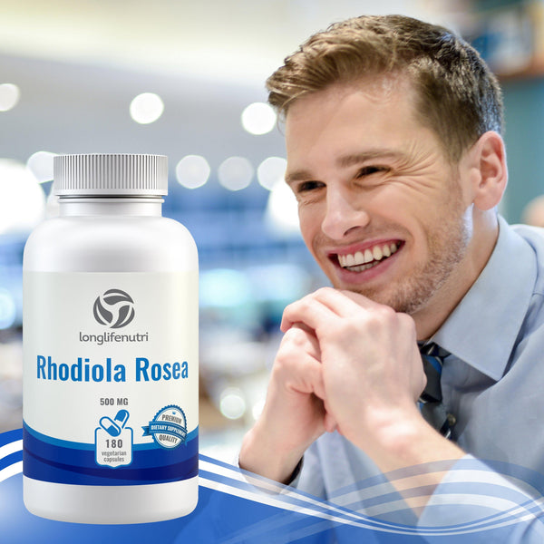 Rhodiola Rosea 500 mg - 180 Vegetarian Capsules LongLifeNutri