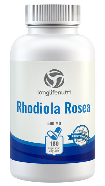 Rhodiola Rosea 500 mg - 180 Vegetarian Capsules LongLifeNutri