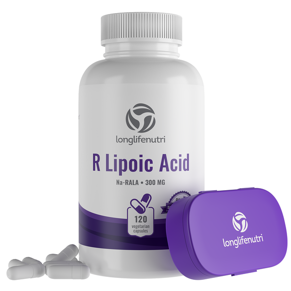 R-Alpha Lipoic Acid 300 mg - 120 Vegetarian Capsules LongLifeNutri