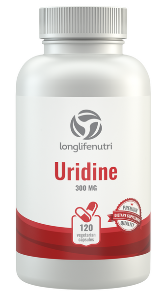 Uridine Monophosphate 300 mg - 120 Vegetarian Capsules - LongLifeNutri
